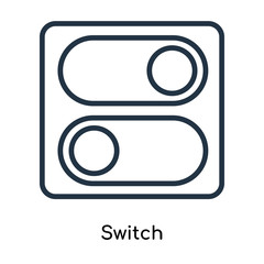 Aufkleber - Switch icon vector isolated on white background, Switch sign , line symbols or linear logo design in outline style