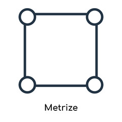 Poster - Metrize icon vector isolated on white background, Metrize sign , line symbols or linear logo design in outline style