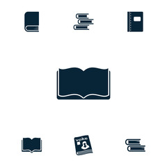 Poster - Collection of 7 textbook filled icons