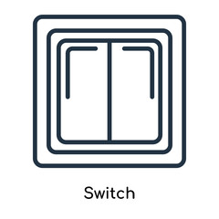 Aufkleber - Switch icon vector isolated on white background, Switch sign , line symbols or linear logo design in outline style