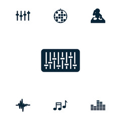 Sticker - Collection of 7 disco filled icons