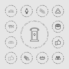 Aufkleber - Collection of 13 community outline icons