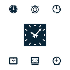 Sticker - Collection of 7 chronometer filled icons