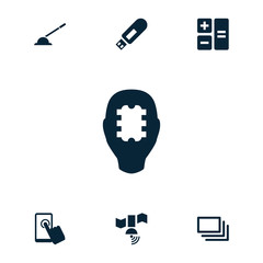 Poster - Collection of 7 electronic filled icons