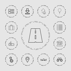Poster - Collection of 13 navigation outline icons