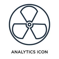 Poster - Analytics icon vector isolated on white background, Analytics sign , thin symbol or stroke element design in outline style