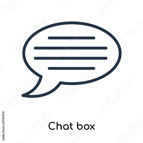 Chat Box Icon Vector Isolated On White Background Chat Box Sign Line Symbols Or Linear Logo Design In Outline Style Stock Vector Adobe Stock