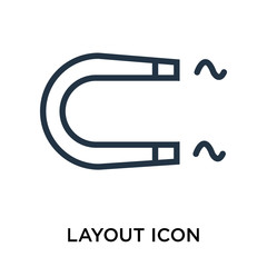 Poster - Layout icon vector isolated on white background, Layout sign , thin symbol or stroke element design in outline style