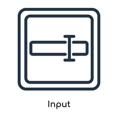 Aufkleber - Input icon vector isolated on white background, Input sign , line symbols or linear logo design in outline style