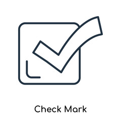 Sticker - Check Mark icon vector isolated on white background, Check Mark sign , thin symbols or lined elements in outline style