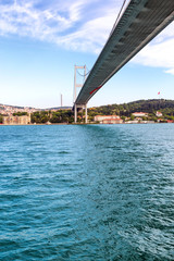 Wall Mural - Details of Bosphorus Bridge in Istambul, Turkey