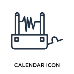 Poster - Calendar icon vector isolated on white background, Calendar sign , thin symbol or stroke element design in outline style