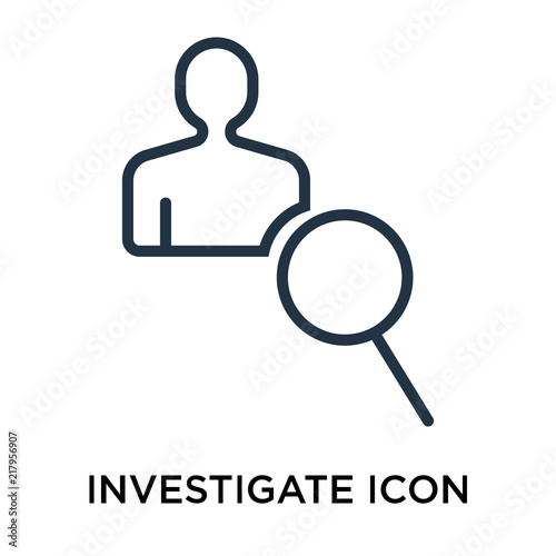 Foto investigate icon isolated on white background