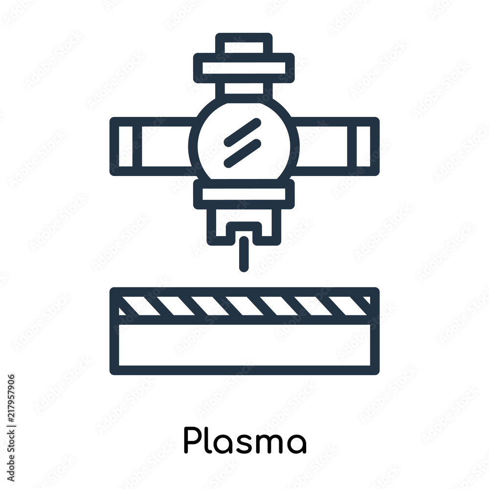 Plasma icon vector isolated on white background, Plasma sign , thin symbols  or lined elements in outline style Stock Vector | Adobe Stock