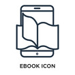 ebook icons isolated on white background. Modern and editable ebook icon. Simple icon vector illustration.
