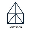 joist icon isolated on white background. Simple and editable joist icons. Modern icon vector illustration.
