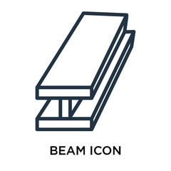 beam icon isolated on white background. Simple and editable beam icons. Modern icon vector illustration.