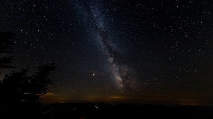 Wall Mural - a clear view of the milky way from the dark skies of spruce knob in west virginia