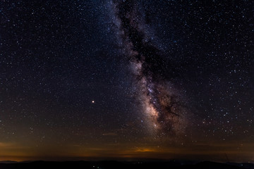 Wall Mural - a clear view of the milky way from the dark skies of spruce knob in west virginia