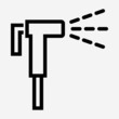 outline  Toilet Sprayer pixel perfect vector icon