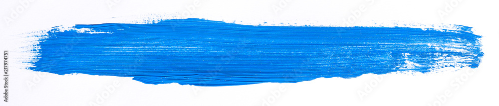 Blue brush stroke isolated over white background Stock Photo | Adobe Stock