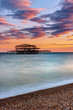 © elxeneize - The ruin of the Brighton West Pier seen at sunset
