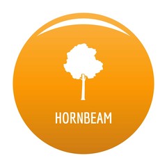 Poster - Hornbeam tree icon. Simple illustration of hornbeam tree vector icon for any design orange