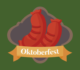 Sticker - Oktoberfest festival design with icon vectot ilustration