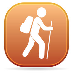 Hiking icon illustration