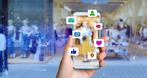 Social media concept. Poster Mural XXL