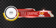 © zeynurbabayev - Video headline title or lower third template with flow and bokeh lights effect. Unique banner design for video. Red color.