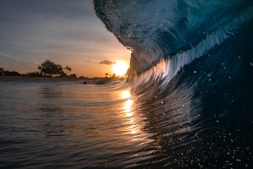 Wall Mural - large sunrise wave