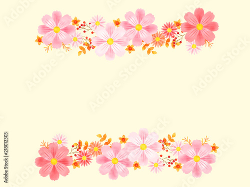 コスモスと秋の花のフレーム Buy This Stock Vector And Explore Similar Vectors At Adobe Stock Adobe Stock