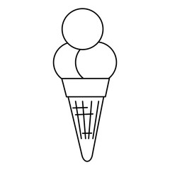 Wall Mural - ice cream cone isolated icon