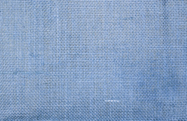 blue hessian texture background, blank blue nature fiber pattern with vintage blue filter