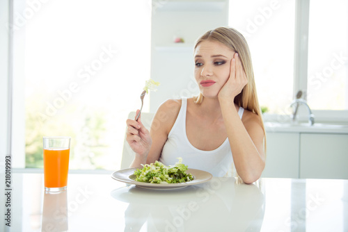 This food is not tasty unpalatable unappetizing Close up photo Poster Mural XXL