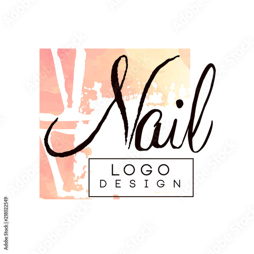 Nail Logo Design Design Element For Nail Bar Manicure Studio