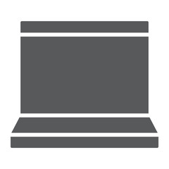 Fototapete - Laptop glyph icon, electronic and computer, notebook sign, vector graphics, a solid pattern on a white background, eps 10.