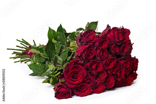 Red roses on a white background. © fotofabrika