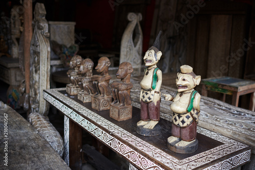 Different Wooden Balinese Souvenirs Displayed In Art And Craft Tourist Market Indonesian Handicrafts Souvenir From Bali Traditional Product Of Handicraft Typical Souvenirs At The Famous Market Buy This Stock Photo And