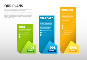 Poster - Minimalist pricing compare table template