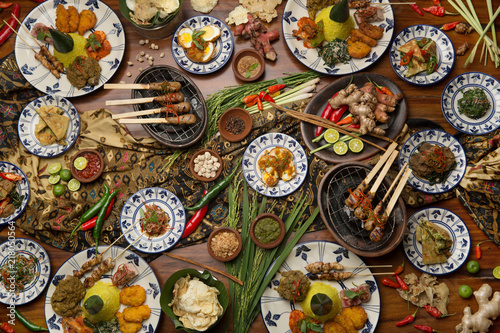 Freshly Prepared Delicious Varieties Of Dishes On Table Many Food Dishes On Table Foto De Stock Adobe Stock