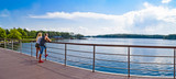 Fototapeta Na ścianę - Panorama of the Lake from the Jetty in Szczecinek - Landscape in Poland