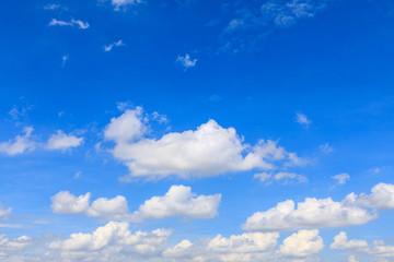 Beautiful background from blue sky and white cloud.