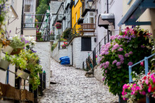 Beautiful View Of The Streets Of Clovelly, Nice Old Village In The Heart Of Devonshire