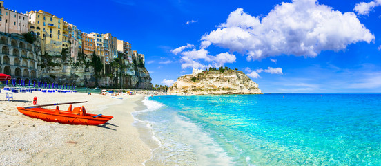 Wall Mural - Best beaches and beautiful coastal towns of Italy - Tropea in Calabria