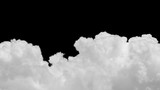 Fototapeta Niebo - Cumulonimbus clouds isolated on black background, White cloud and black sky