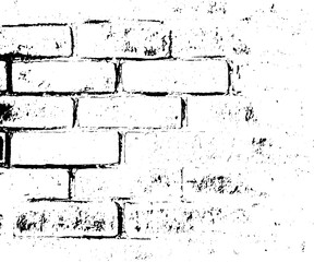 Vector monochrome grunge background. Illustration of brick wall texture. Grunge Distress Sketch Stamp Overlay Effect.