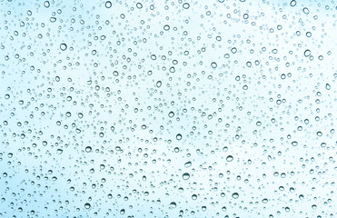 Water drops on glass, rain drop