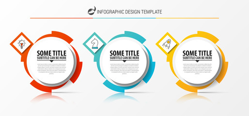 Infographic design template. Creative concept with 3 steps